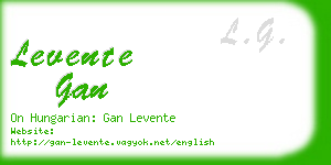 levente gan business card